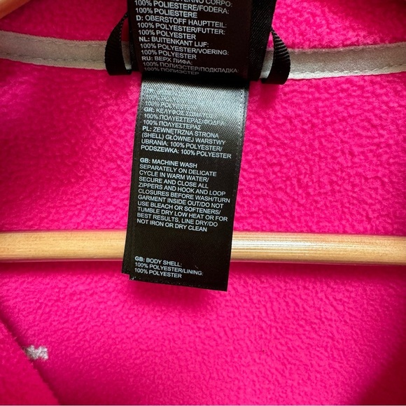 The North Face Fleece Bright Pink and Light Gray Size Medium - Picture 4 of 9